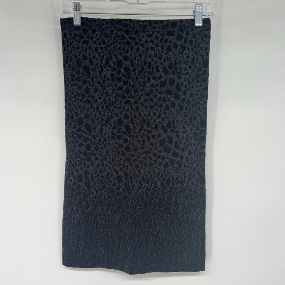 NWT Wolford Animal Print Bodycon Skirt Women's Size M Black Silver Pull On - Picture 1 of 6